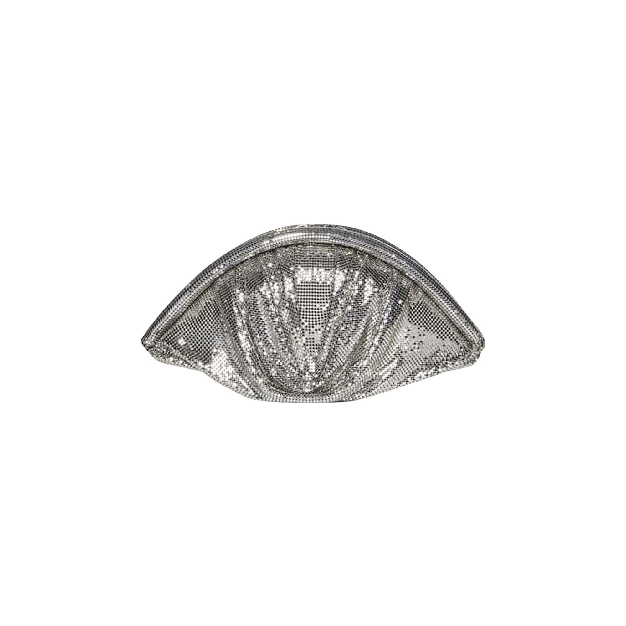 Pre-owned Rabanne Mesh Pochette Large Evening Clutch 'silver' | Women's Size Onesize