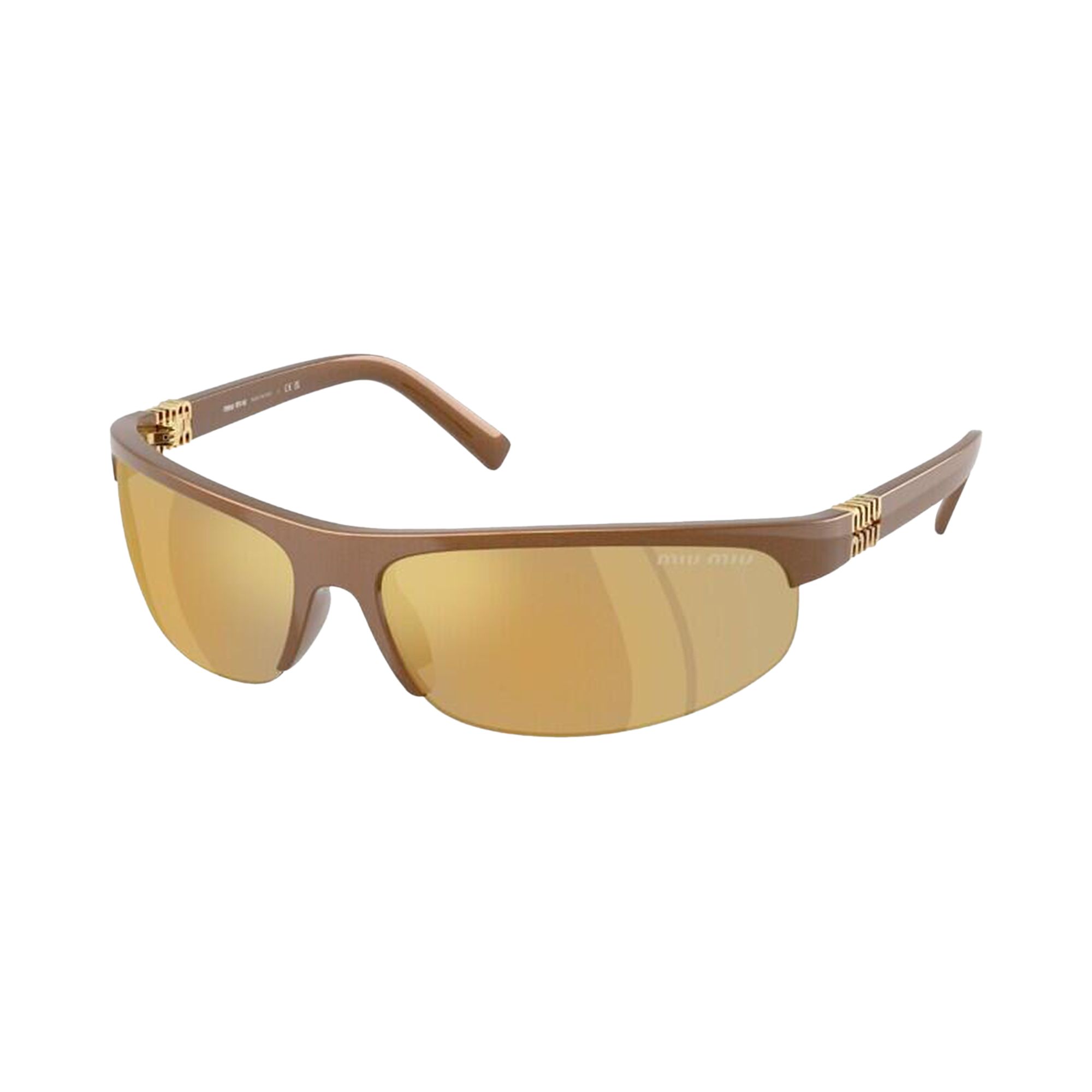 Pre-owned Miu Miu Oval Sunglasses 'brown' | Women's Size Onesize