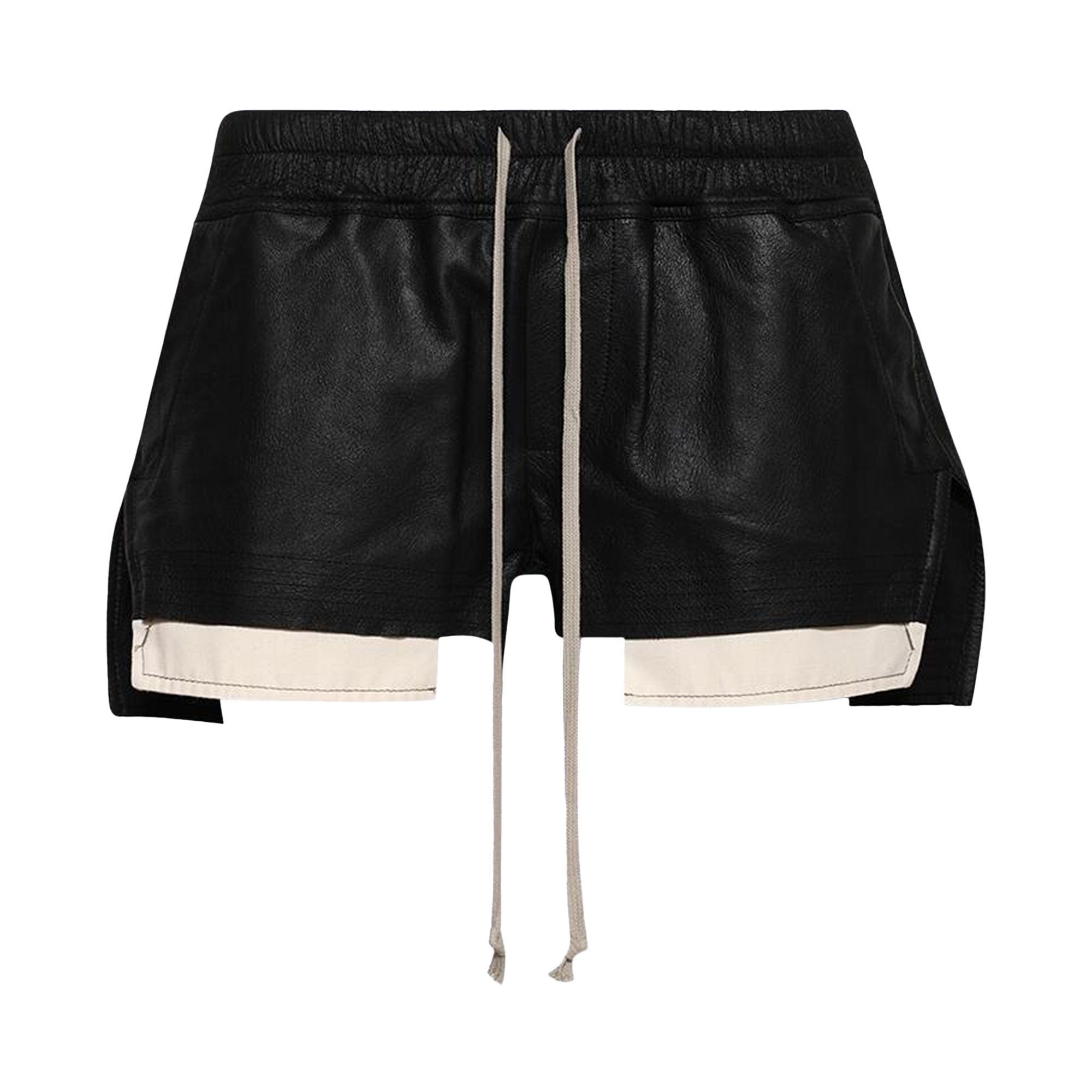 Pre-owned Rick Owens Leather Boxer Shorts 'black' | Women's Size 46