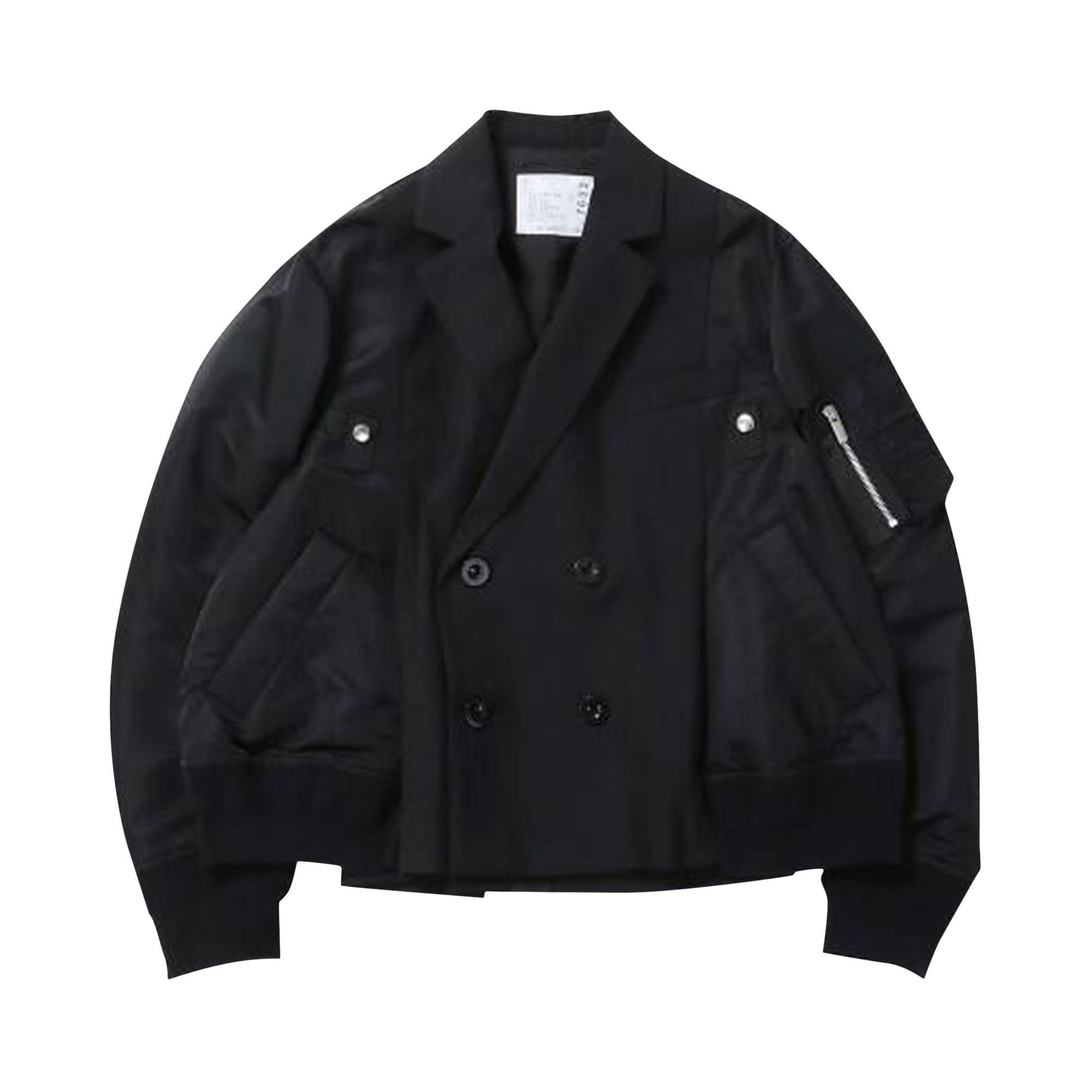 Pre-owned Sacai Suiting X Nylon Twill Jacket 'black' | Women's Size 2