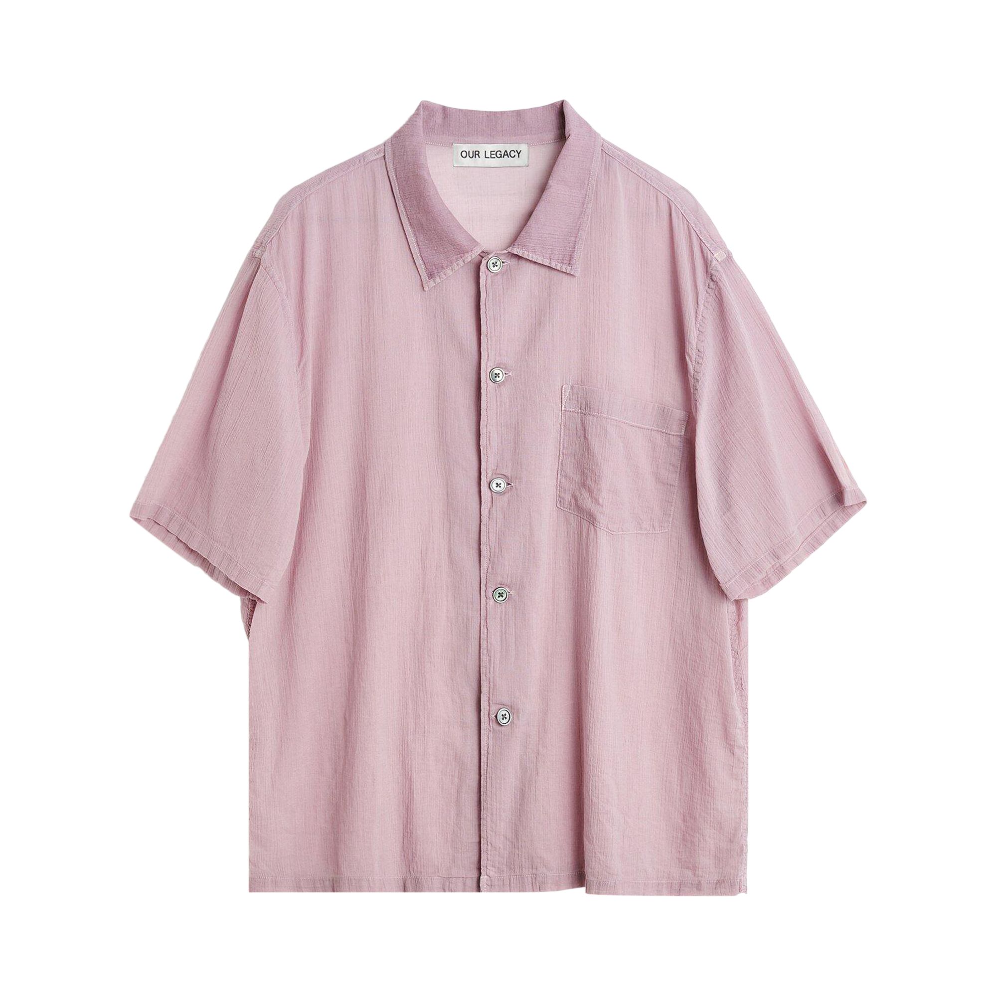 Pre-owned Our Legacy Boxy Short-sleeve Shirt 'purple' | Men's Size 46