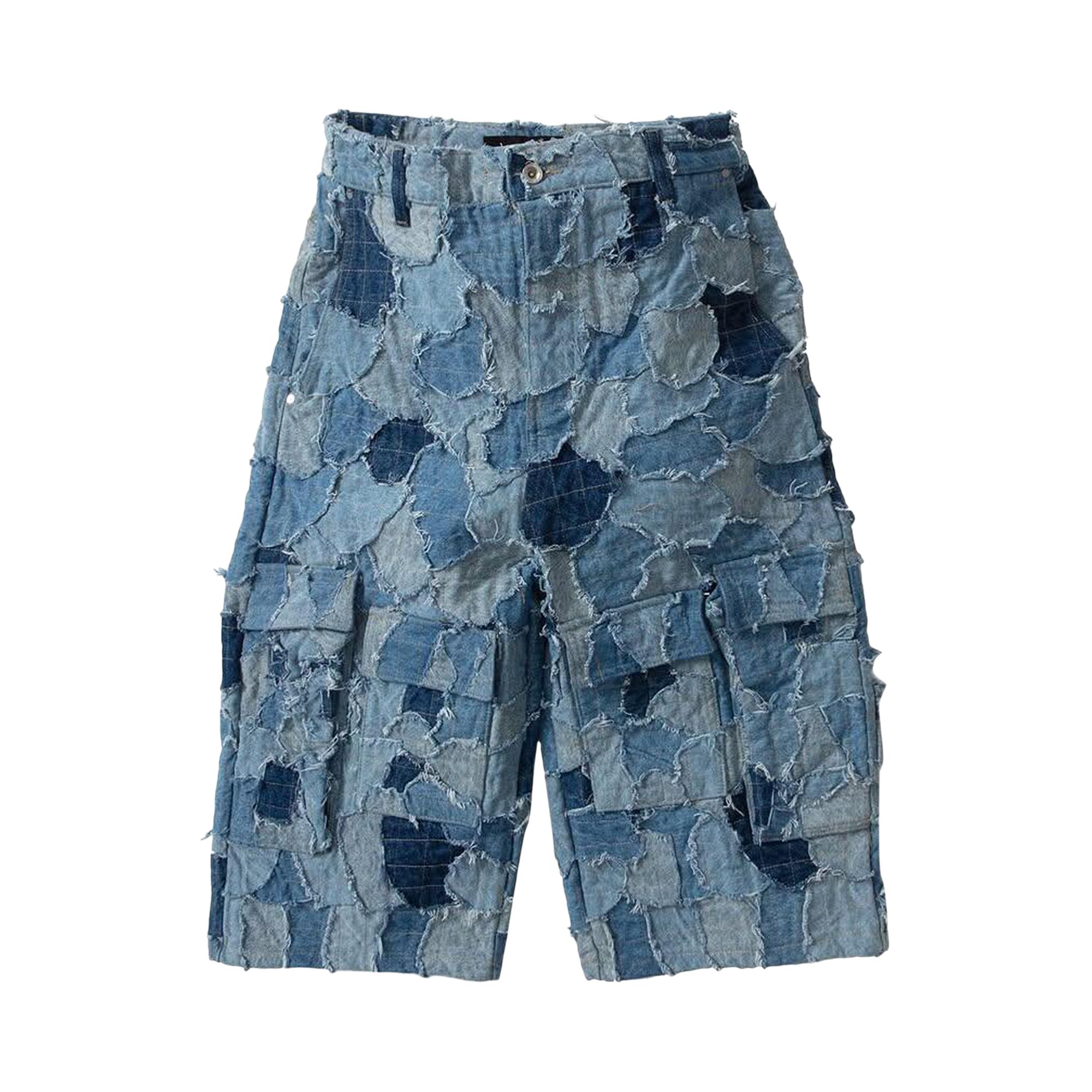 Pre-owned Who Decides War Denim Boro Cargo Shorts 'sky' | Blue | Men's Size 30