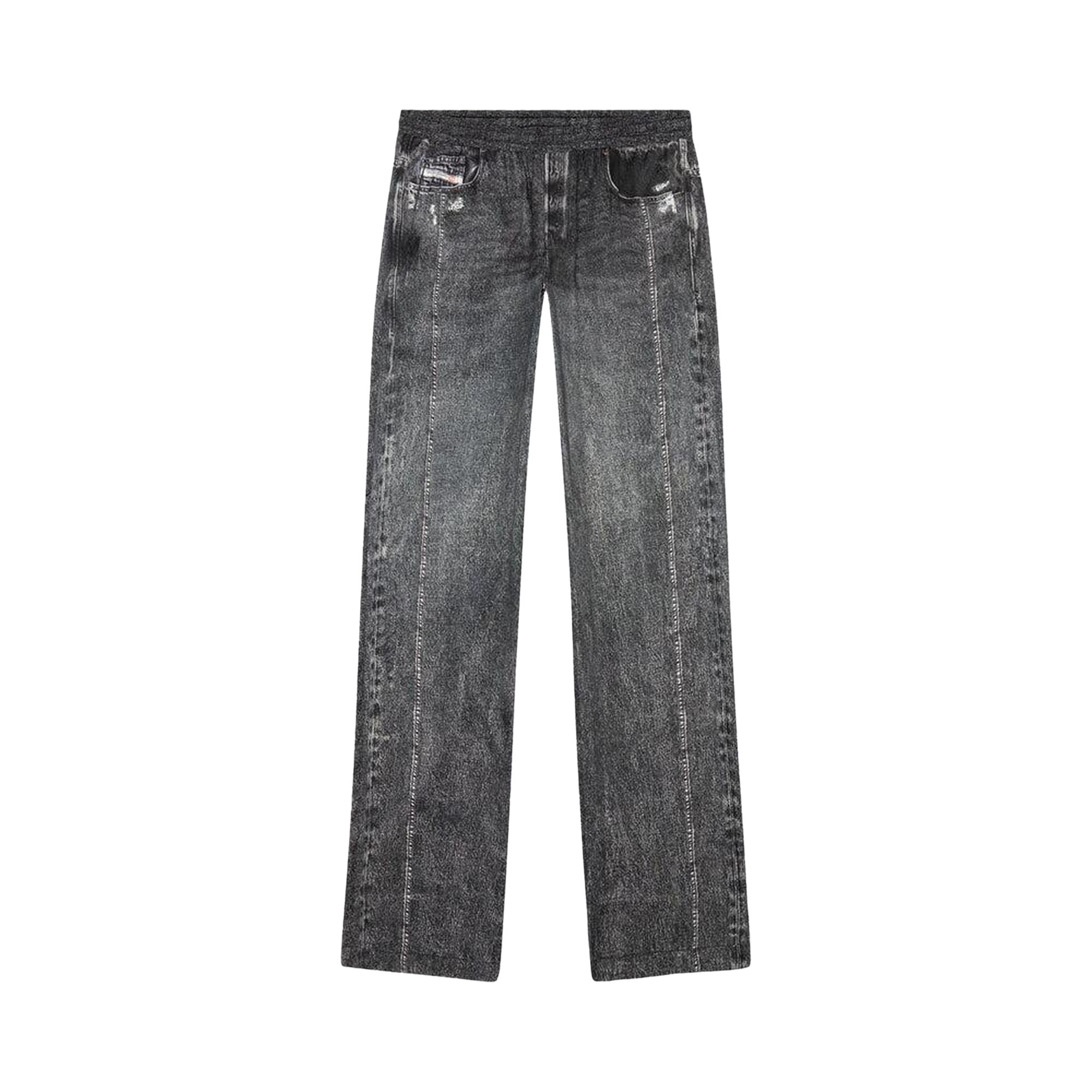 Pre-owned Diesel P-alston Fluid Printed Trousers 'grey' | Men's Size 50