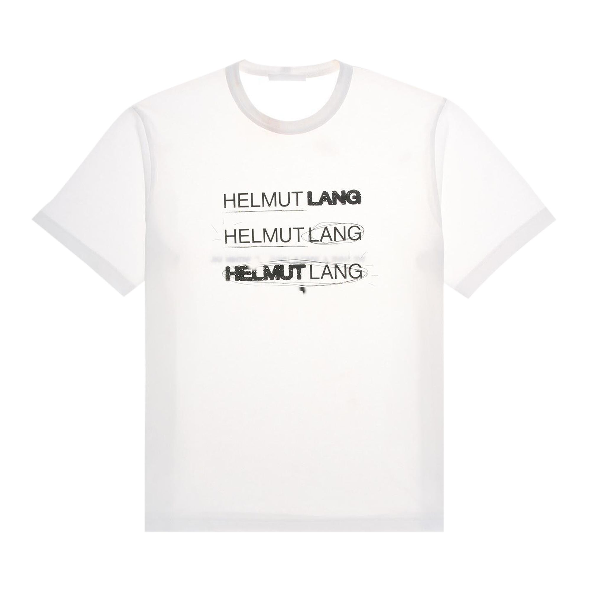 Pre-owned Helmut Lang Logo Printed T-shirt 'white' | Men's Size Xxl