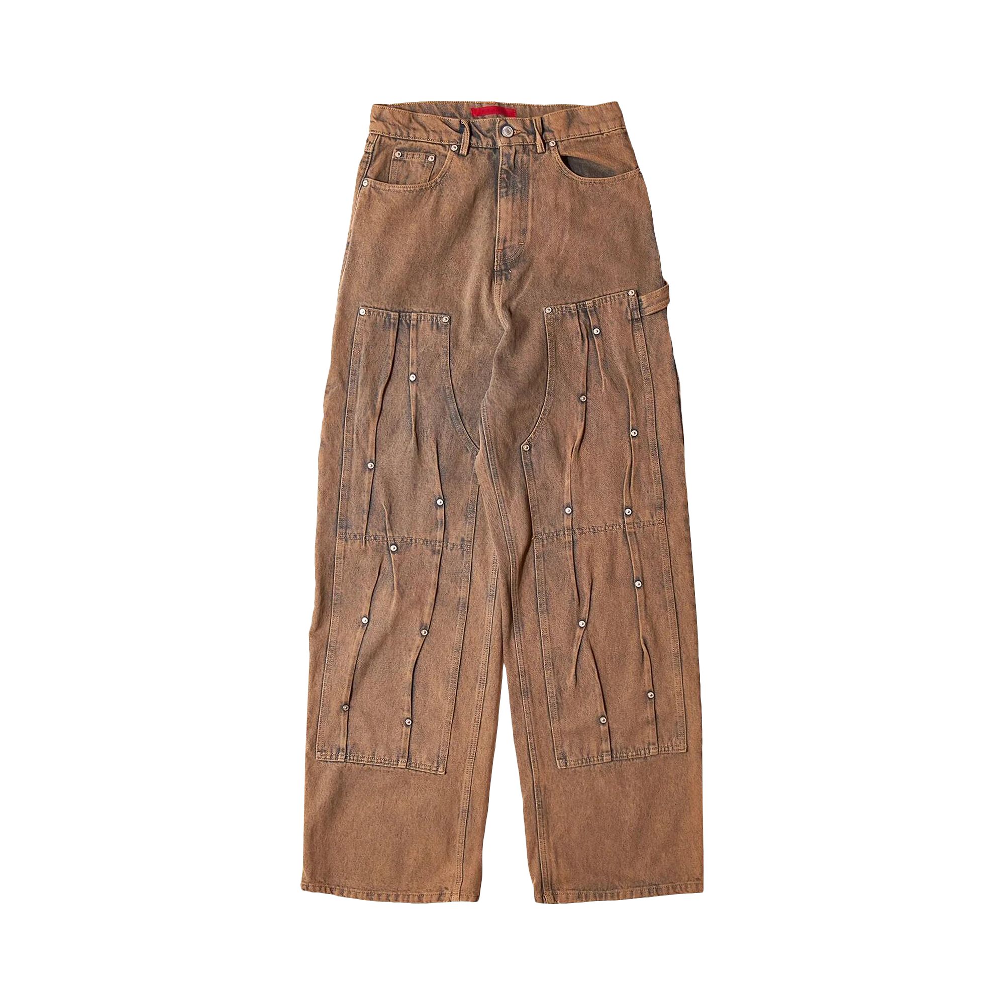 Pre-owned Kusikohc Workwear Multi Rivet Denim 'brown' | Men's Size M