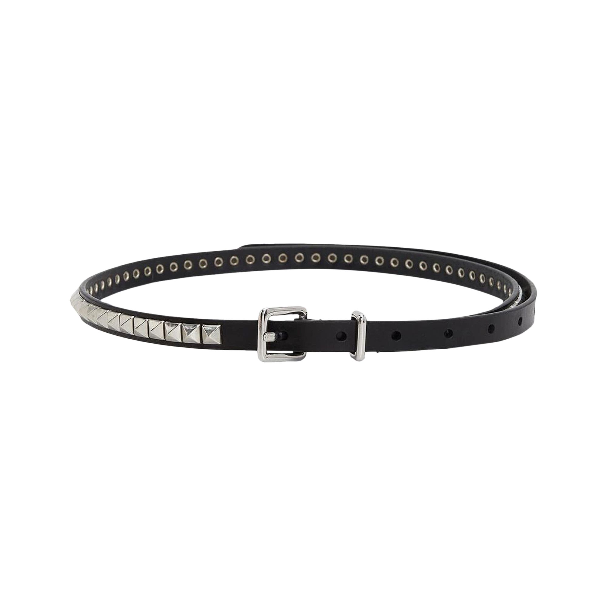 Pre-owned Mm6 Maison Margiela Mini Stud Belt 'black' | Men's Size Onesize