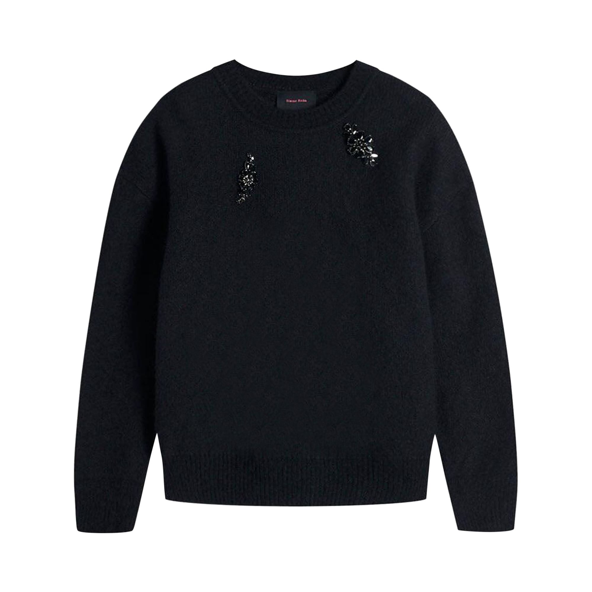Pre-owned Simone Rocha Alpaca Knit Relaxed Jumper 'black' | Men's Size Xl