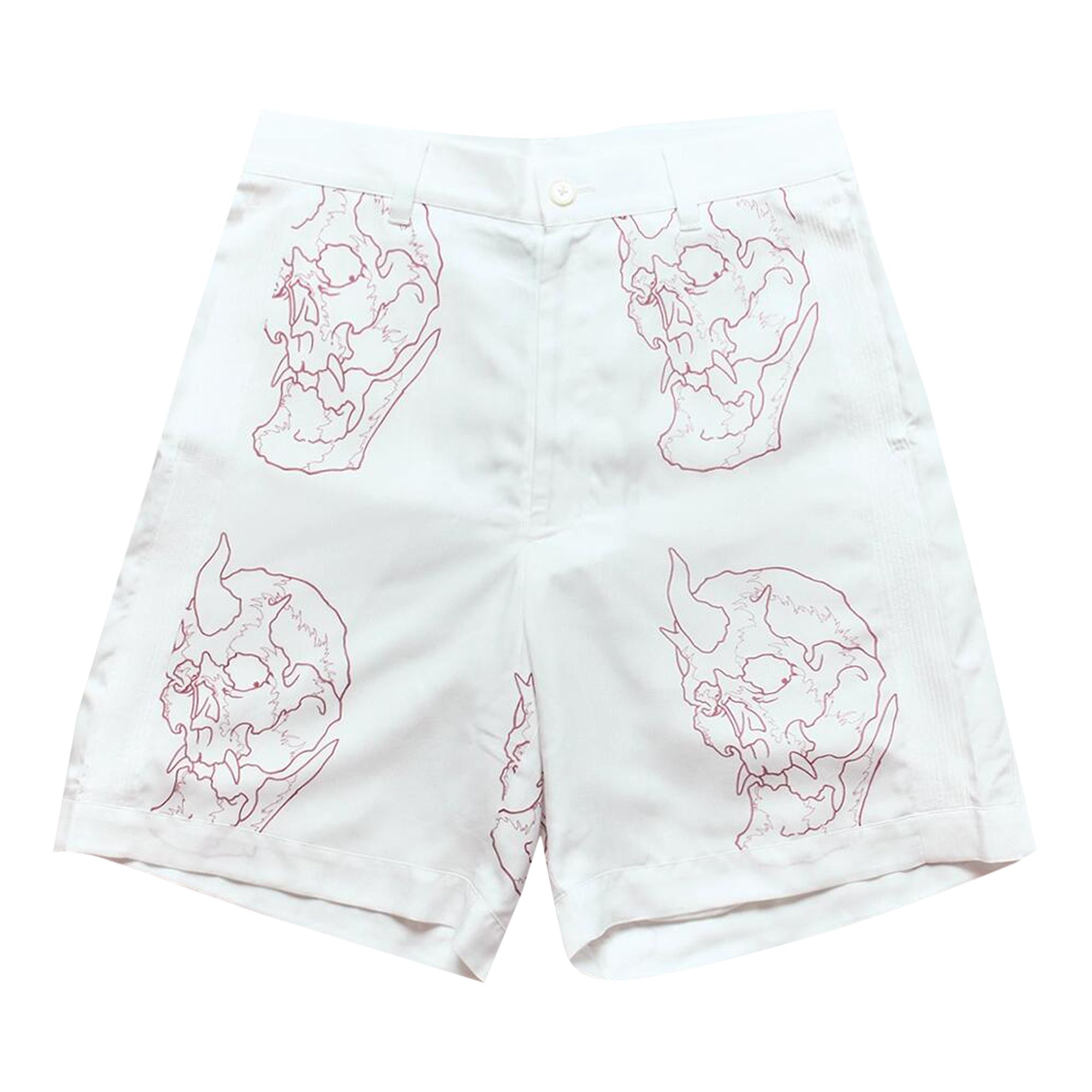 Pre-owned Wacko Maria X 56 Tattoo Studio Cuba Shorts 'white' | Men's Size Xl