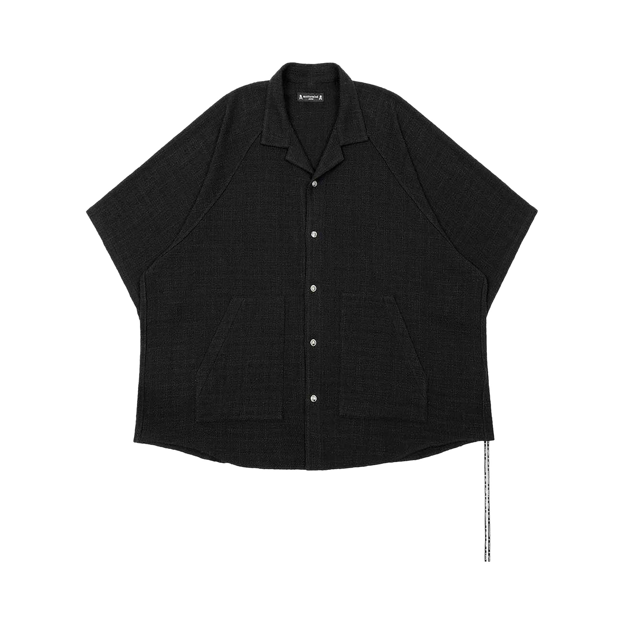 Pre-owned Mastermind Japan Mastermind Big Tweed Short-sleeve Shirt 'black' | Men's Size S