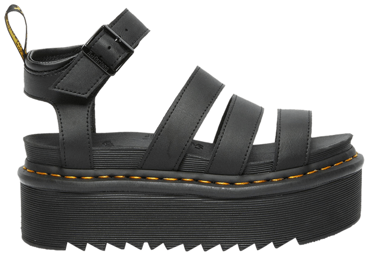 Dr Martens Wmns Blaire Hydro Leather Platform Strap Sandal Black