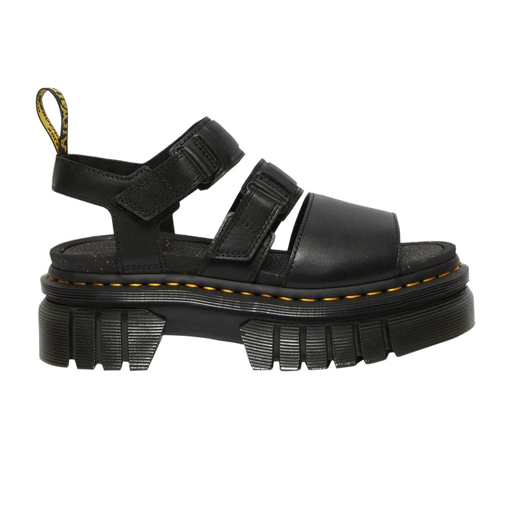 Pre-owned Dr. Martens' Dr. Martens Wmns Ricki 3-strap Platform Sandal 'black' | Women's Size 7