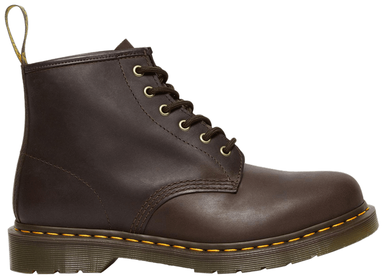 Dr Martens 101 Crazy Horse Leather Ankle Boot Dark Brown