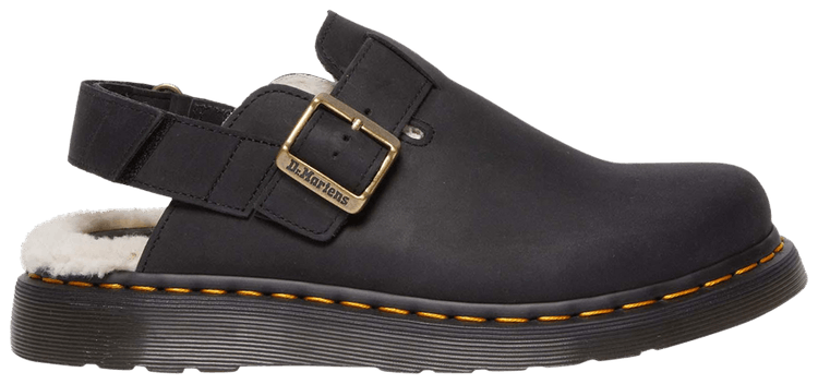 Dr Martens Jorge 2 Faux Fur Lined Slingback Mule Black