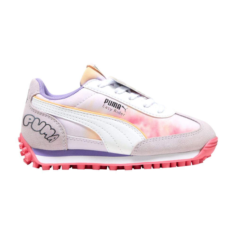 Pre-owned Puma Hello Kitty X Easy Rider Little Kid 'hello Kitty And Friends Tie Dye' | Purple | Kid's Size 12