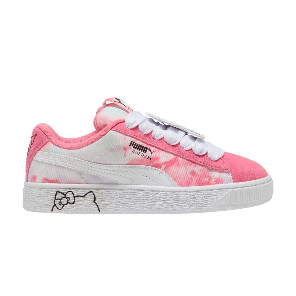 Pre-owned Puma Hello Kitty X Suede Xl Big Kid 'hello Kitty And Friends Tie Dye' | Pink | Kid's Size 4