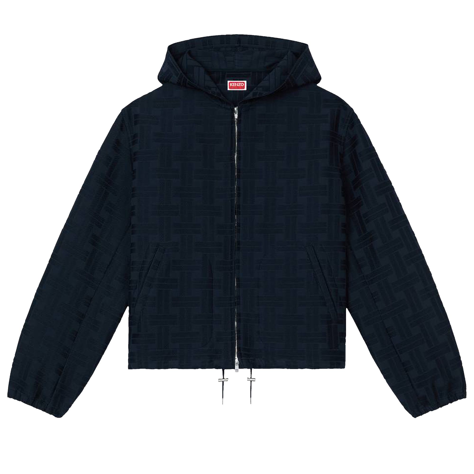 Pre-owned Kenzo Weave Hooded Shirt 'blue' | Men's Size M