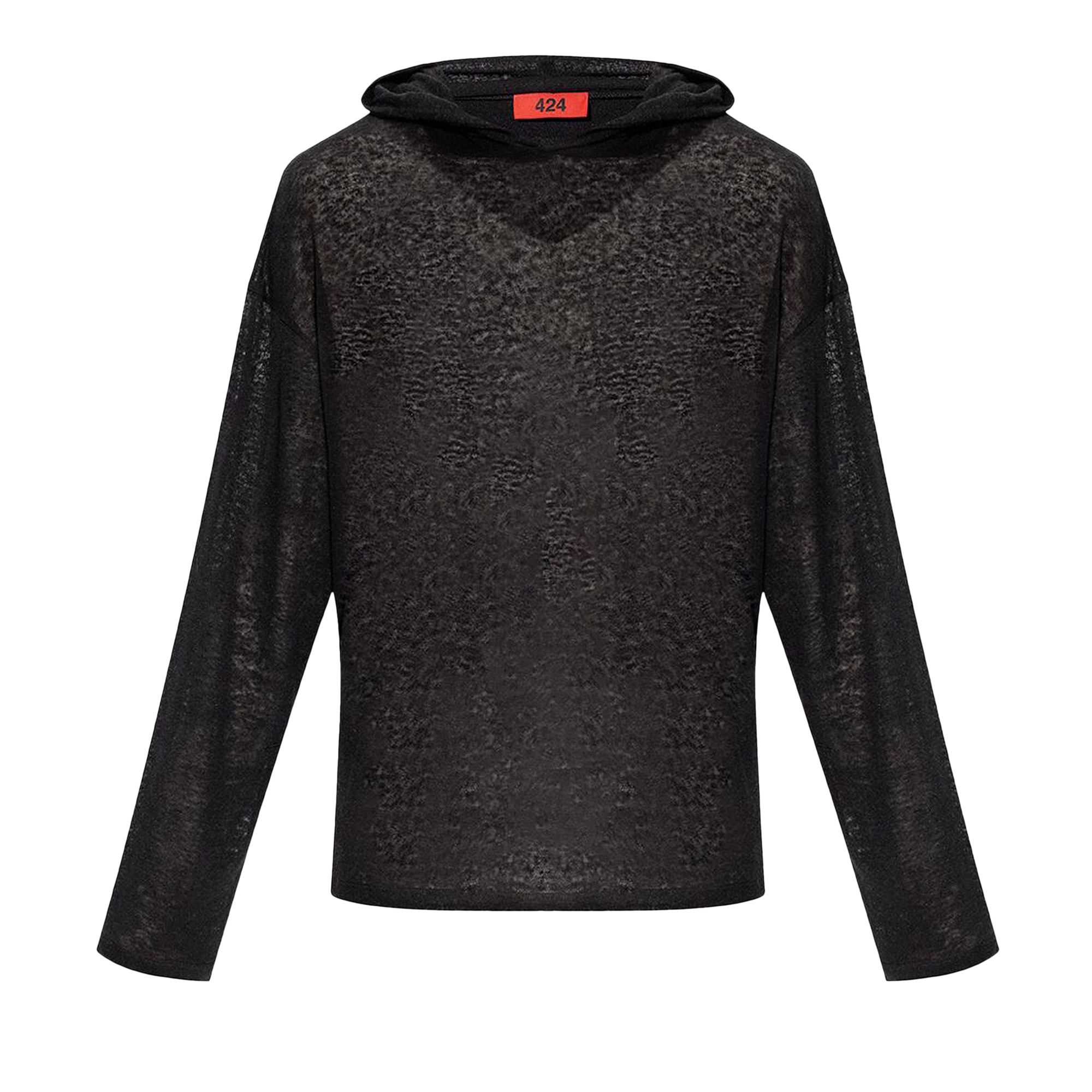 Pre-owned 424 Mesh Hoodie 'black' | Men's Size Xs