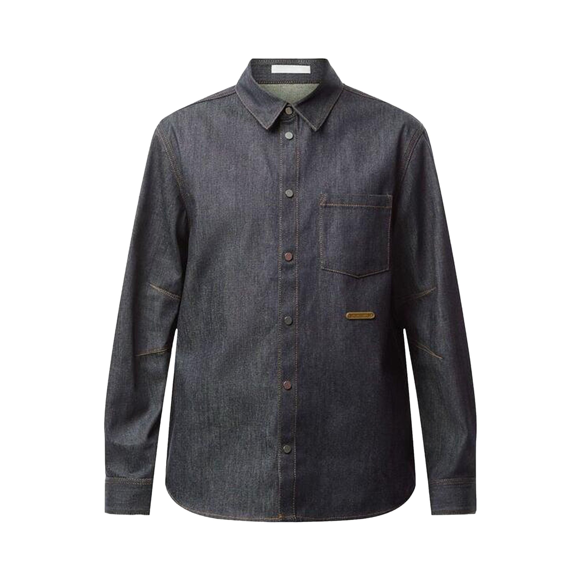 Pre-owned Helmut Lang Curved Denim Shirt 'blue' | Men's Size Xl