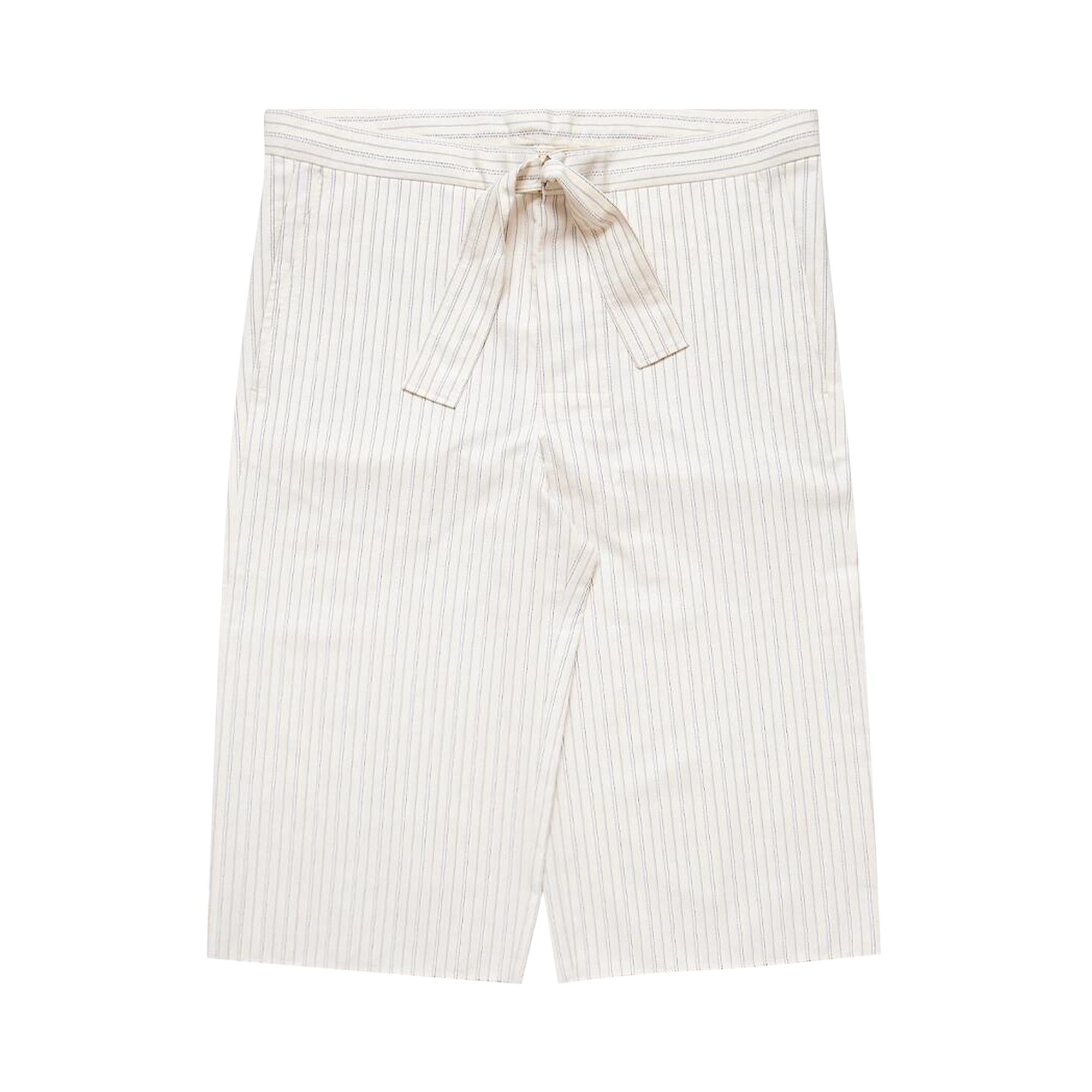 Pre-owned Maison Margiela Pinstripe Drawstring Shorts 'beige' | Tan | Men's Size 50