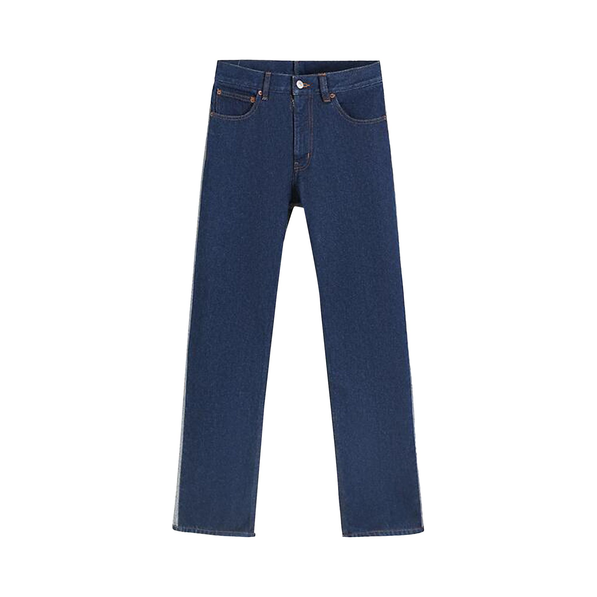 Pre-owned Mm6 Maison Margiela Split Reversed Denim Trousers 'blue' | Men's Size 32