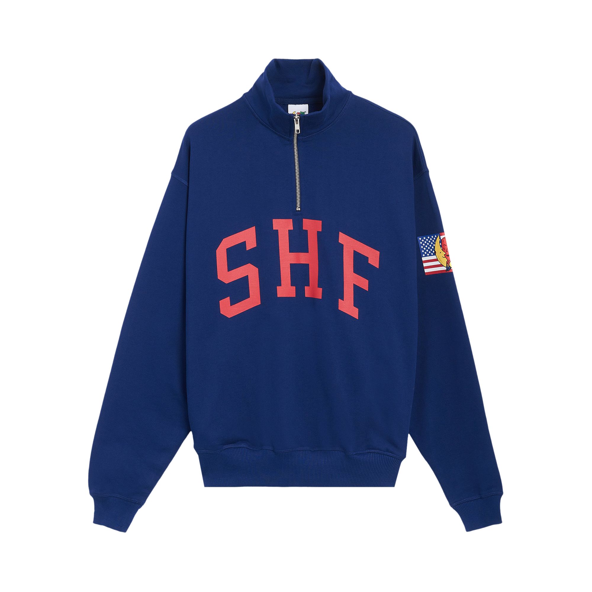 Pre-owned Sky High Farm Workwear 1/4 Zip Sweater 'blue' | Men's Size S