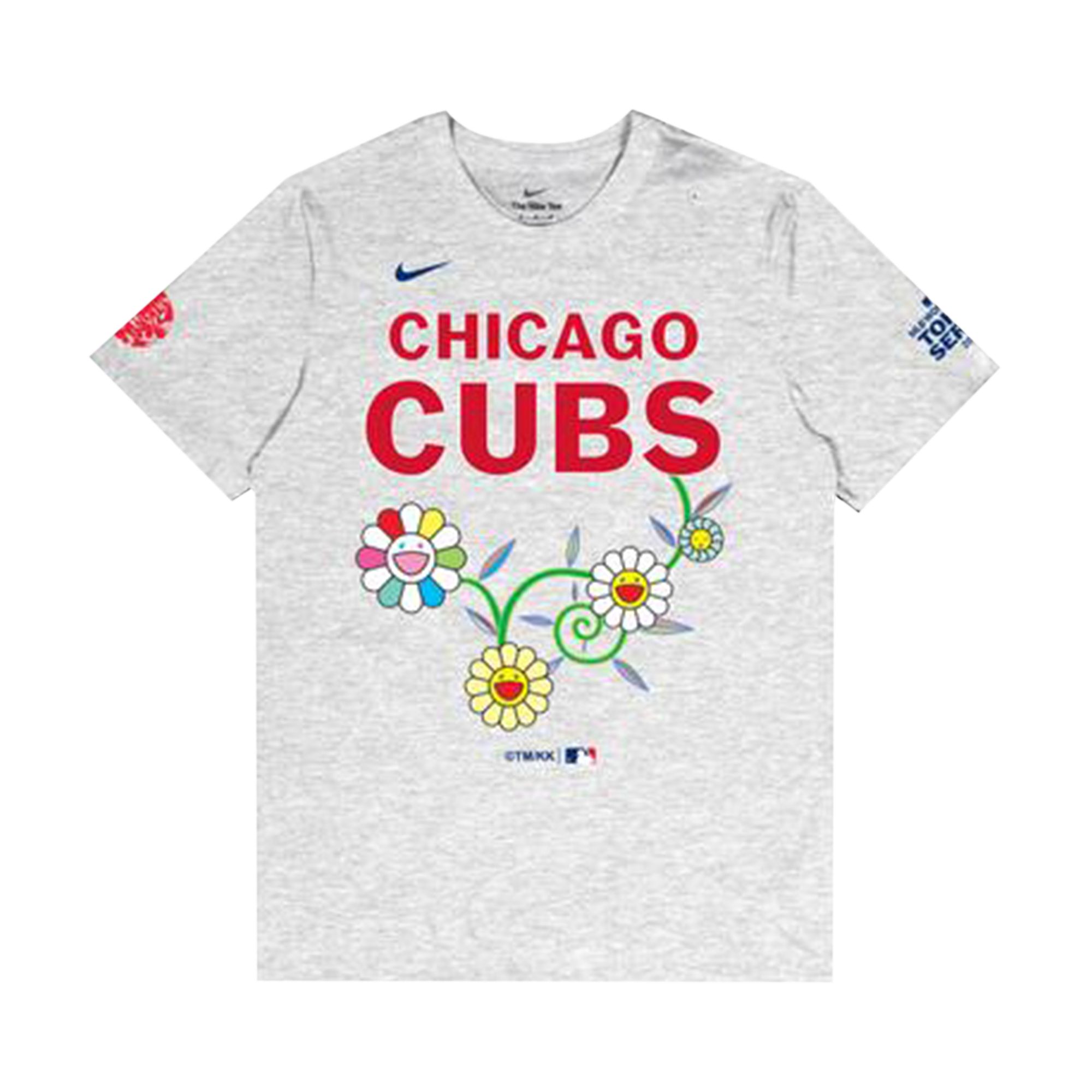 Pre-owned Nike X Takashi Murakami X Mlb World Tour Tokyo Series 2025 Cubs Short-sleeve Tee 'grey' | Men's Size In Gray