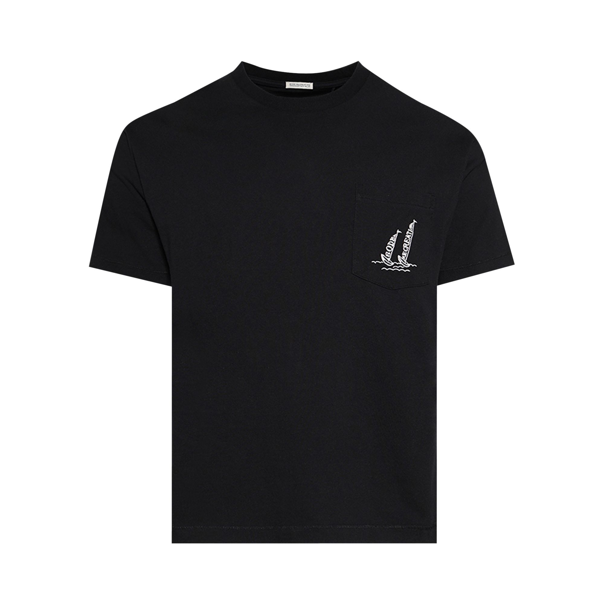 Pre-owned Bode Recreation Sails Pocket Tee 'black' | Men's Size Xl