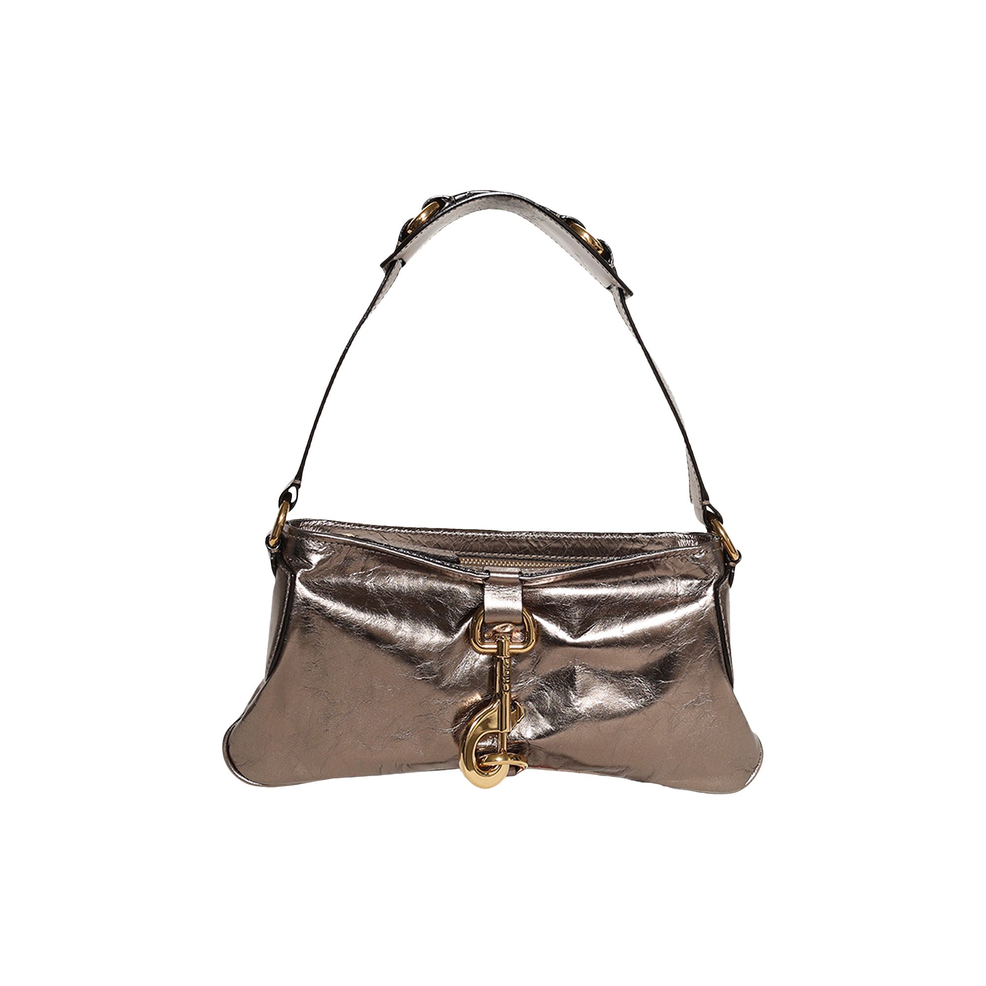 Pre-owned Chloé Kerala 25 Shoulder Bag 'shiny Grey' | Women's Size Onesize