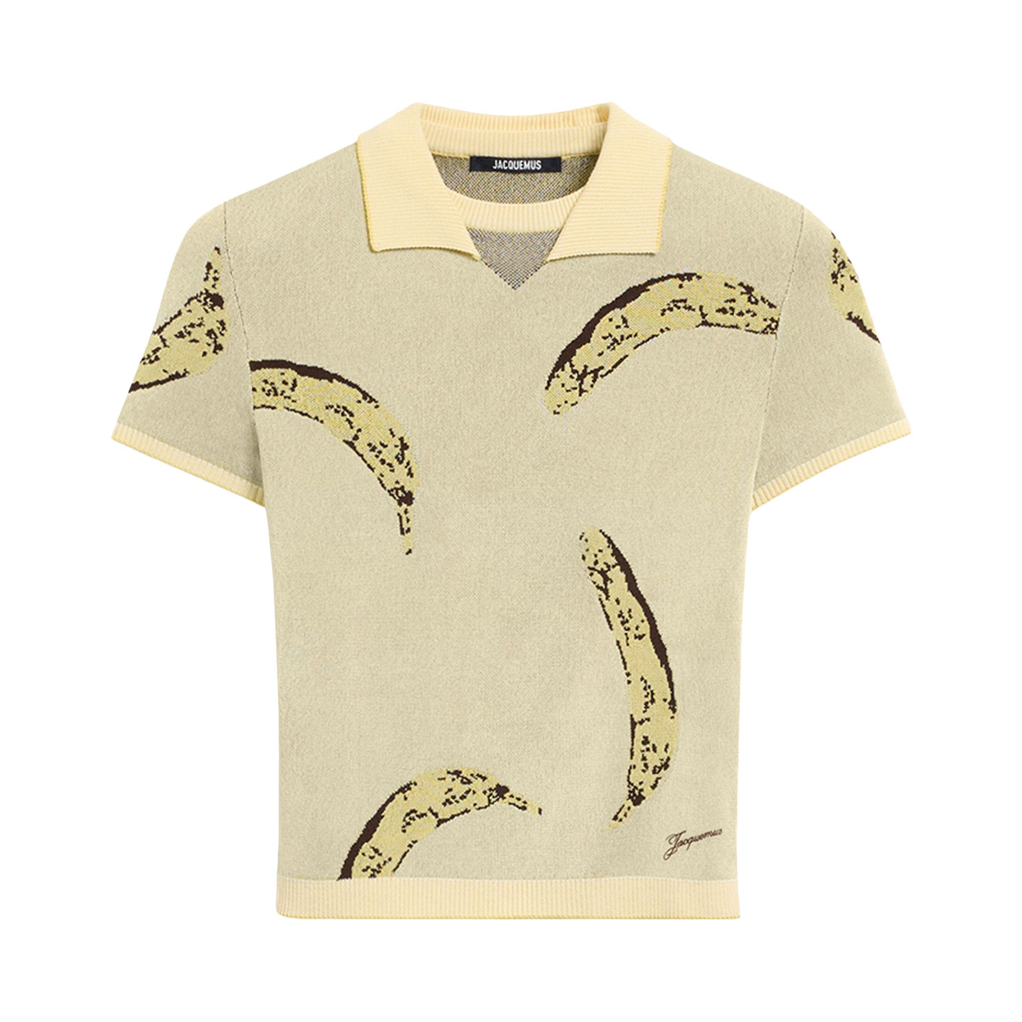 Pre-owned Jacquemus Le Polo Marino 'banana Jacquard Yellow' | Women's Size 38