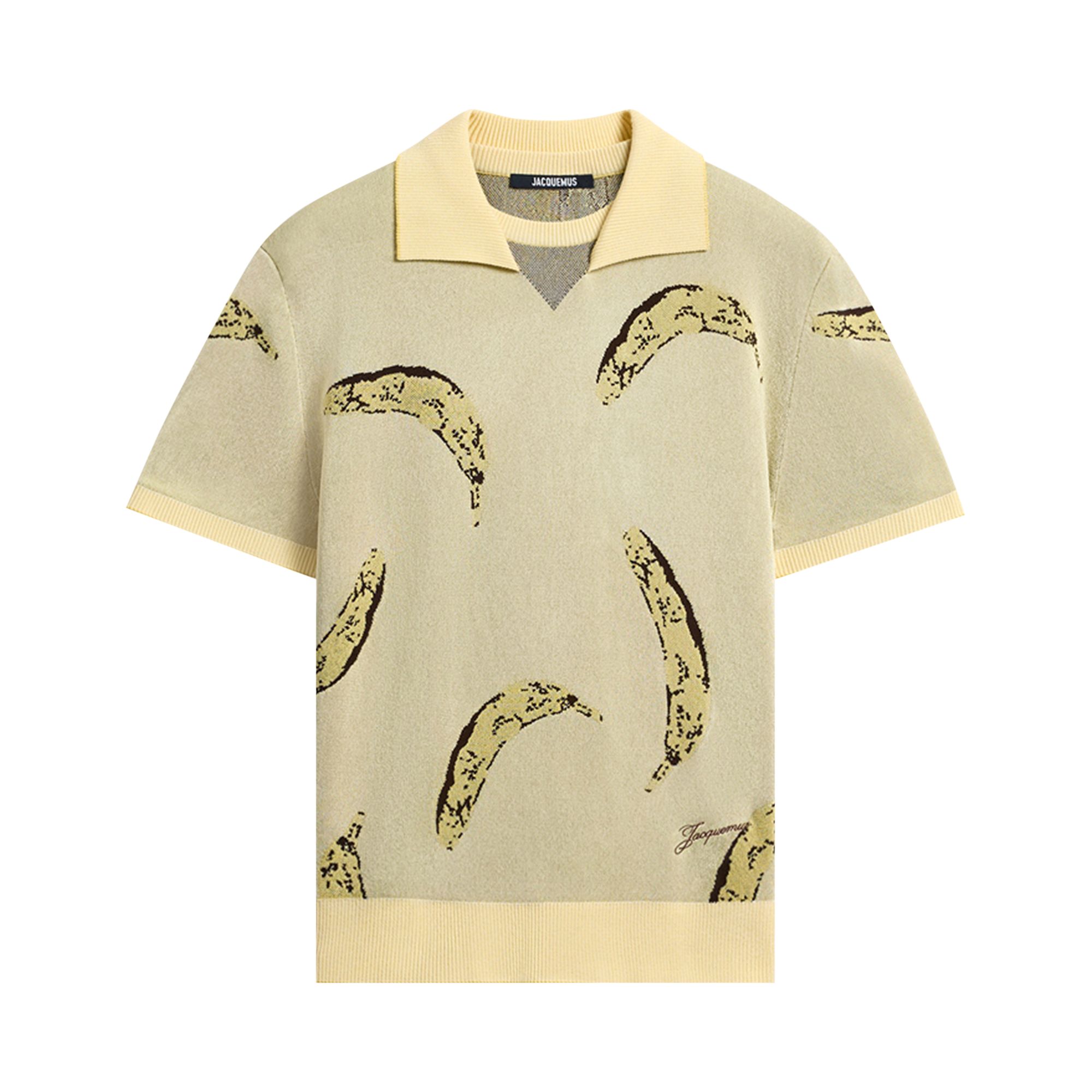 Pre-owned Jacquemus Le Polo Marino 'banana Jacquard Yellow' | Men's Size L