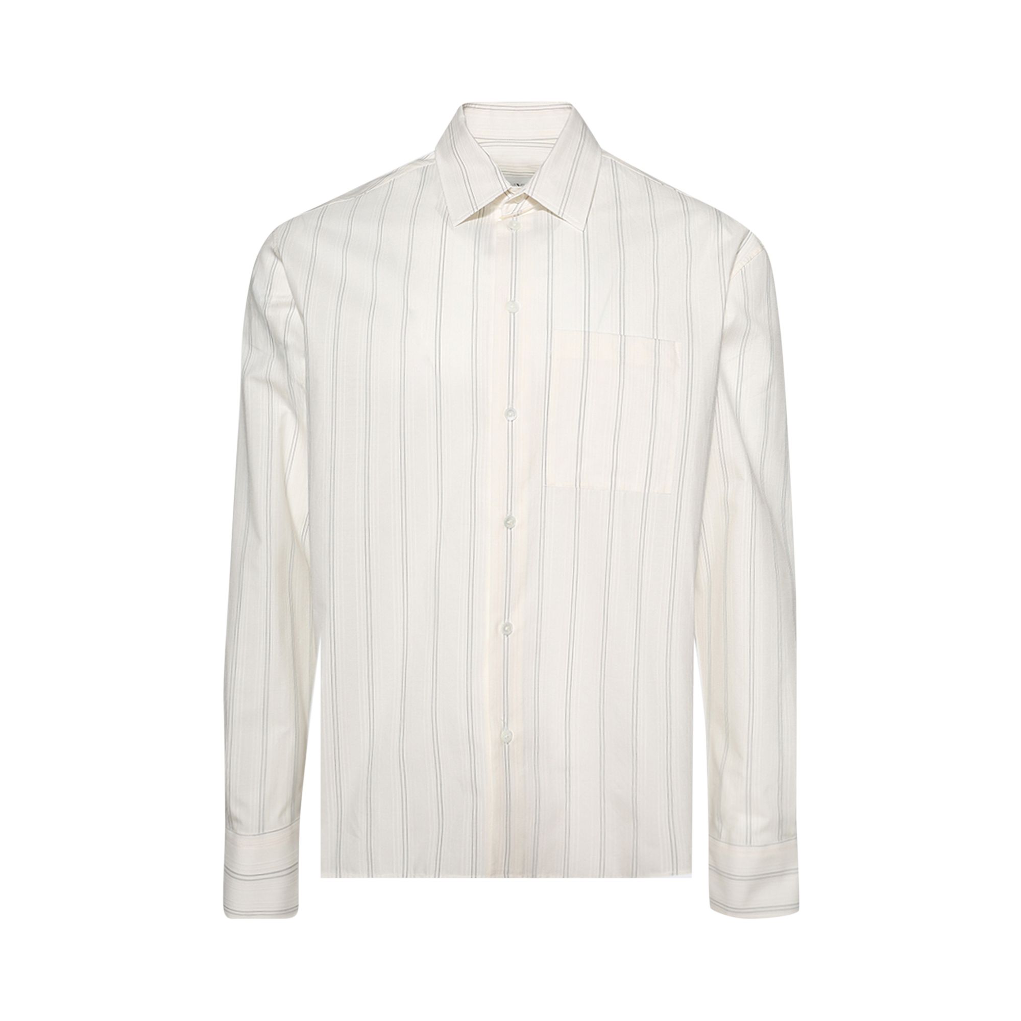 Pre-owned Lanvin Striped Boxy Shirt 'white/black' | Men's Size 44