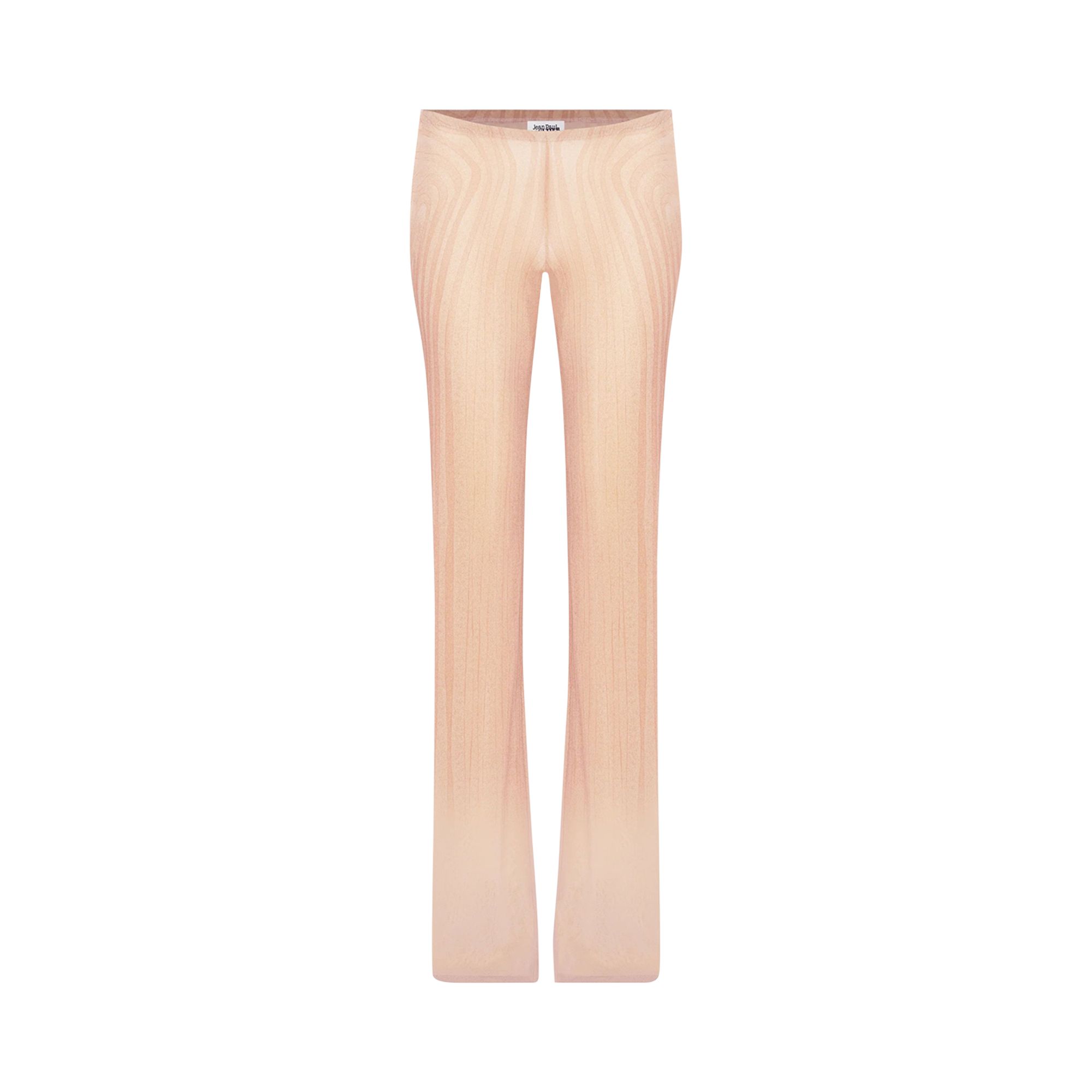 Pre-owned Jean Paul Gaultier Spiral Printed Mesh Trouser 'pale Pink/dusty Pink' | Women's Size L