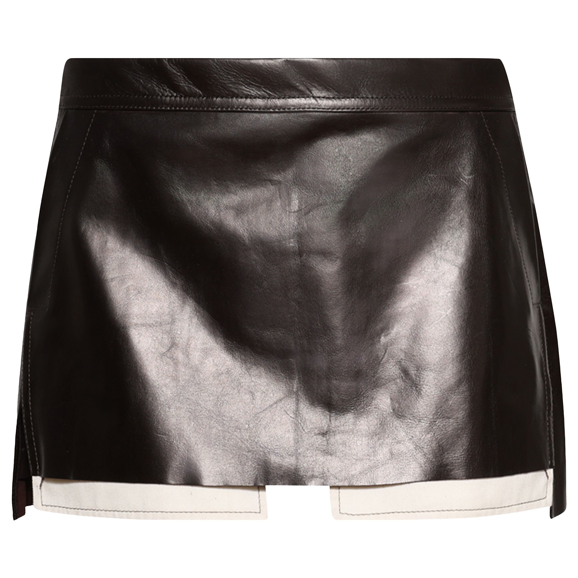 Pre-owned Rick Owens Fog Cutoff Mini Skirt 'mahogany' | Brown | Women's Size 42