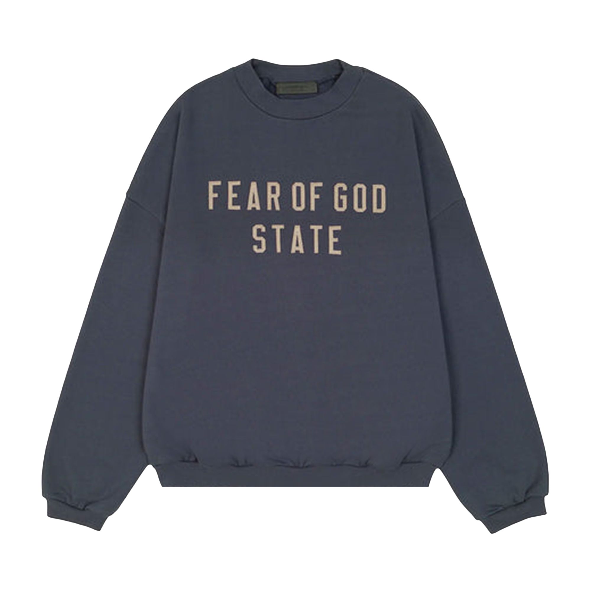 Pre-owned Essentials Fear Of God  Heavy Fleece Sweatshirt 'marine' | Blue | Men's Size Xxl