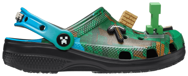 Minecraft x Crocs Classic Clog Kids Green Blue