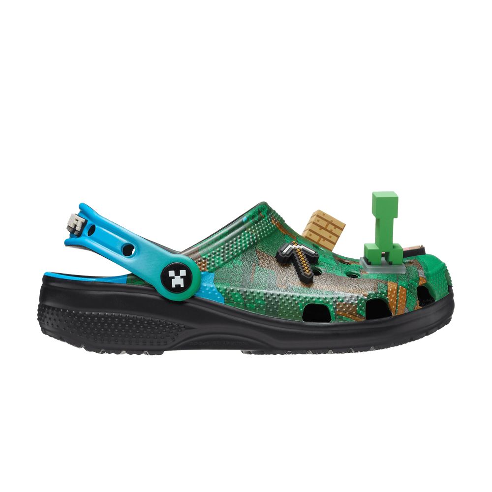 Pre-owned Crocs Minecraft X Classic Clog Kids 'green Blue' | Kid's Size 1