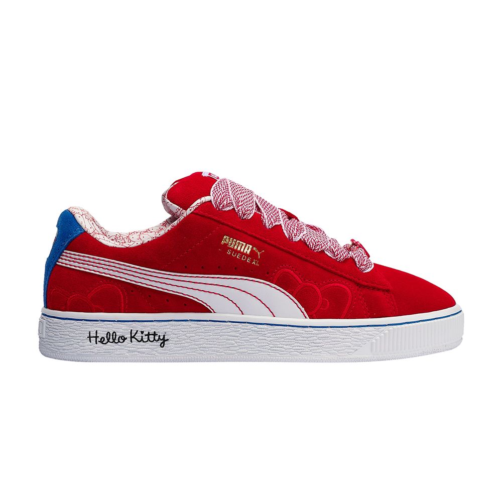 Pre-owned Puma Hello Kitty X Wmns Suede Xl 'red Bow' | Women's Size 7.5