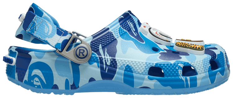 Buy BAPE x Crocs Classic Clog Kids 'ABC Camo - Blue' - 210285 4TB