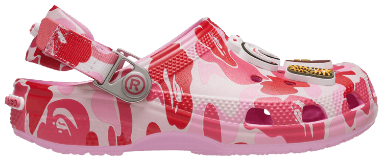 BAPE x Classic Clog Kids ABC Camo   Pink