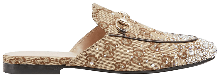 Gucci Wmns Princetown Slipper Monogram   Beige
