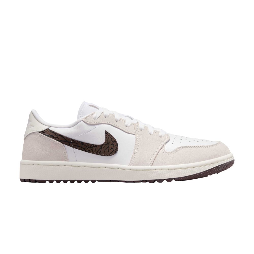 Pre-owned Air Jordan 1 Low Golf 'light Orewood Elephant' | White | Men's Size 12.5