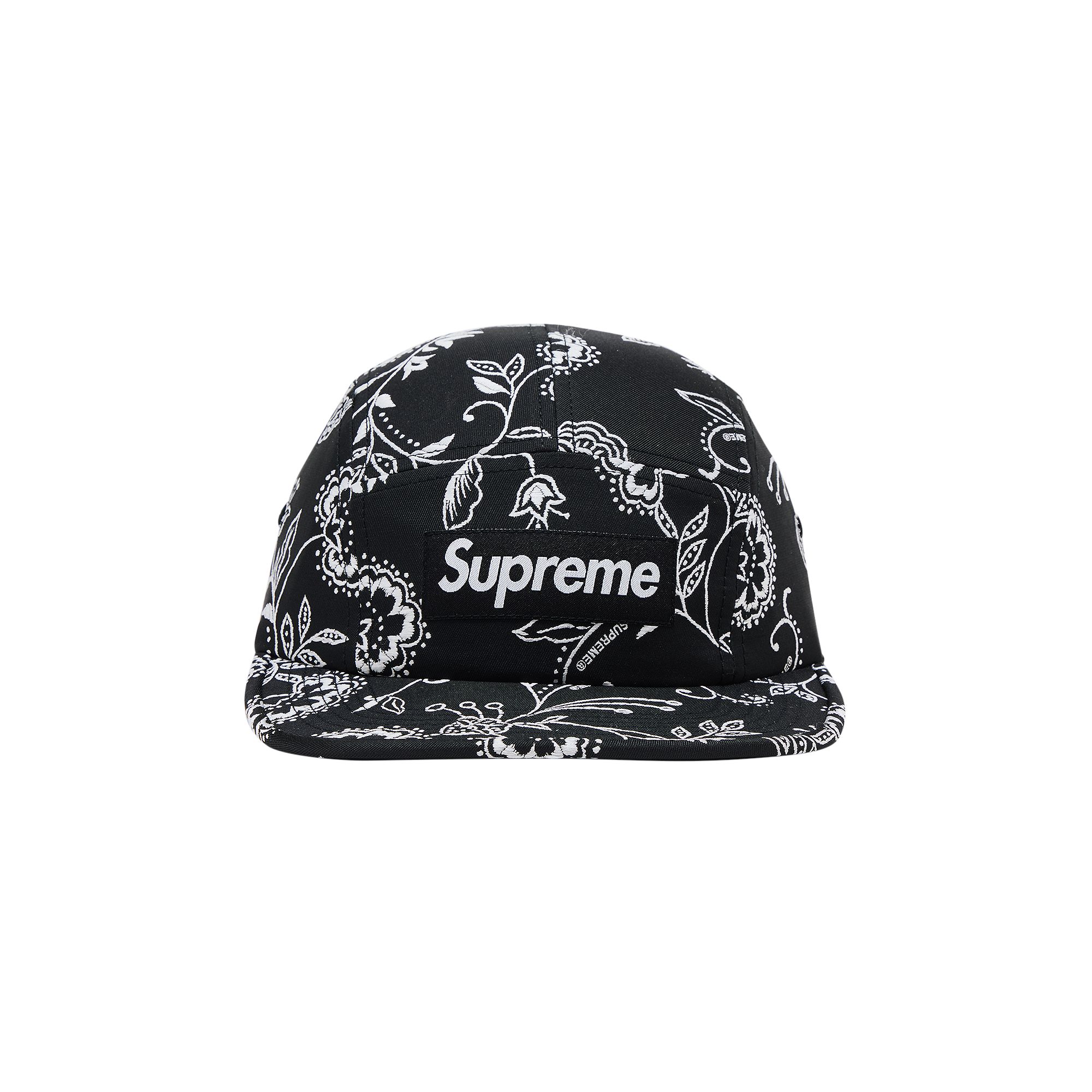 Pre-owned Supreme Floral Jacquard Camp Cap 'black' | Men's Size Onesize