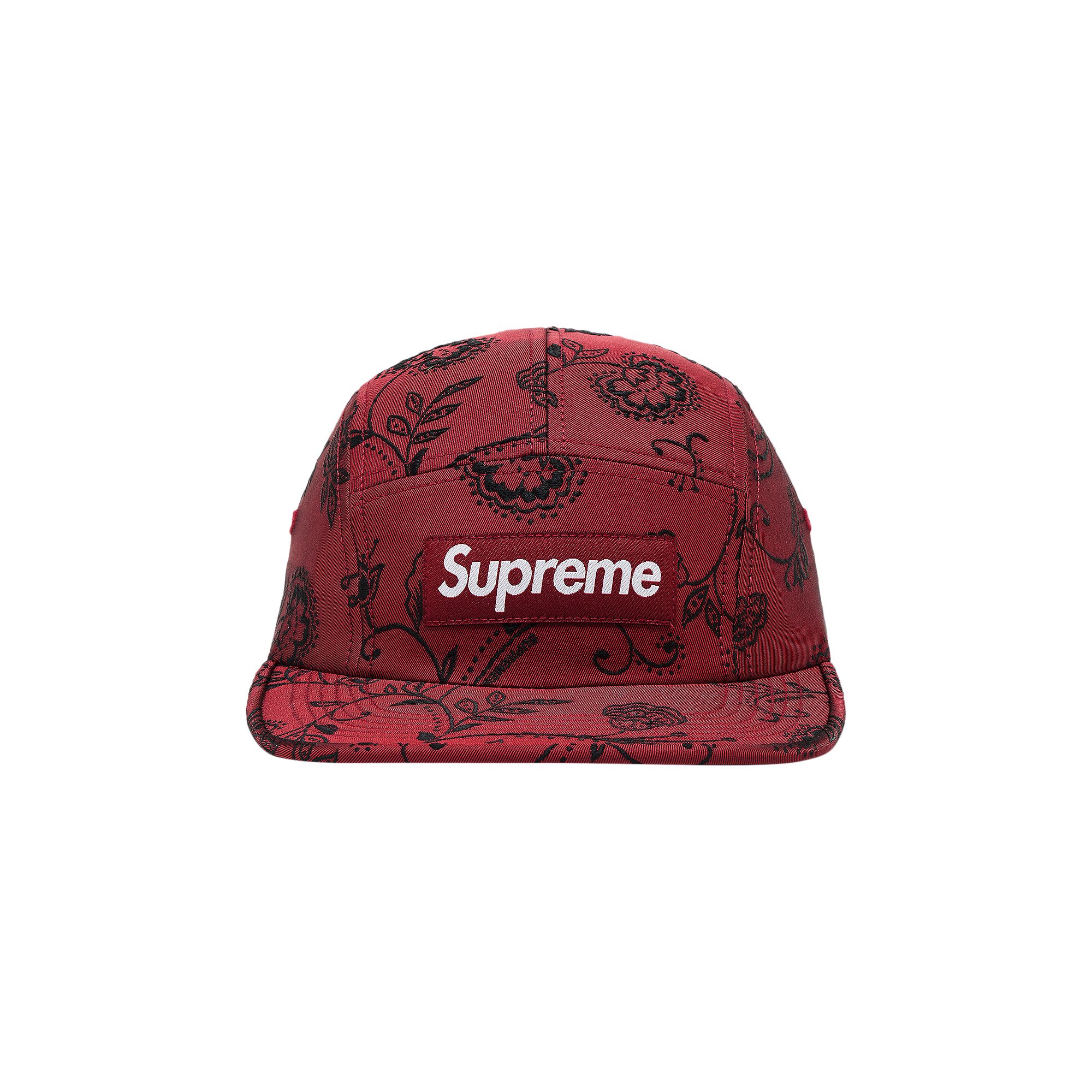 Pre-owned Supreme Floral Jacquard Camp Cap 'red' | Men's Size Onesize