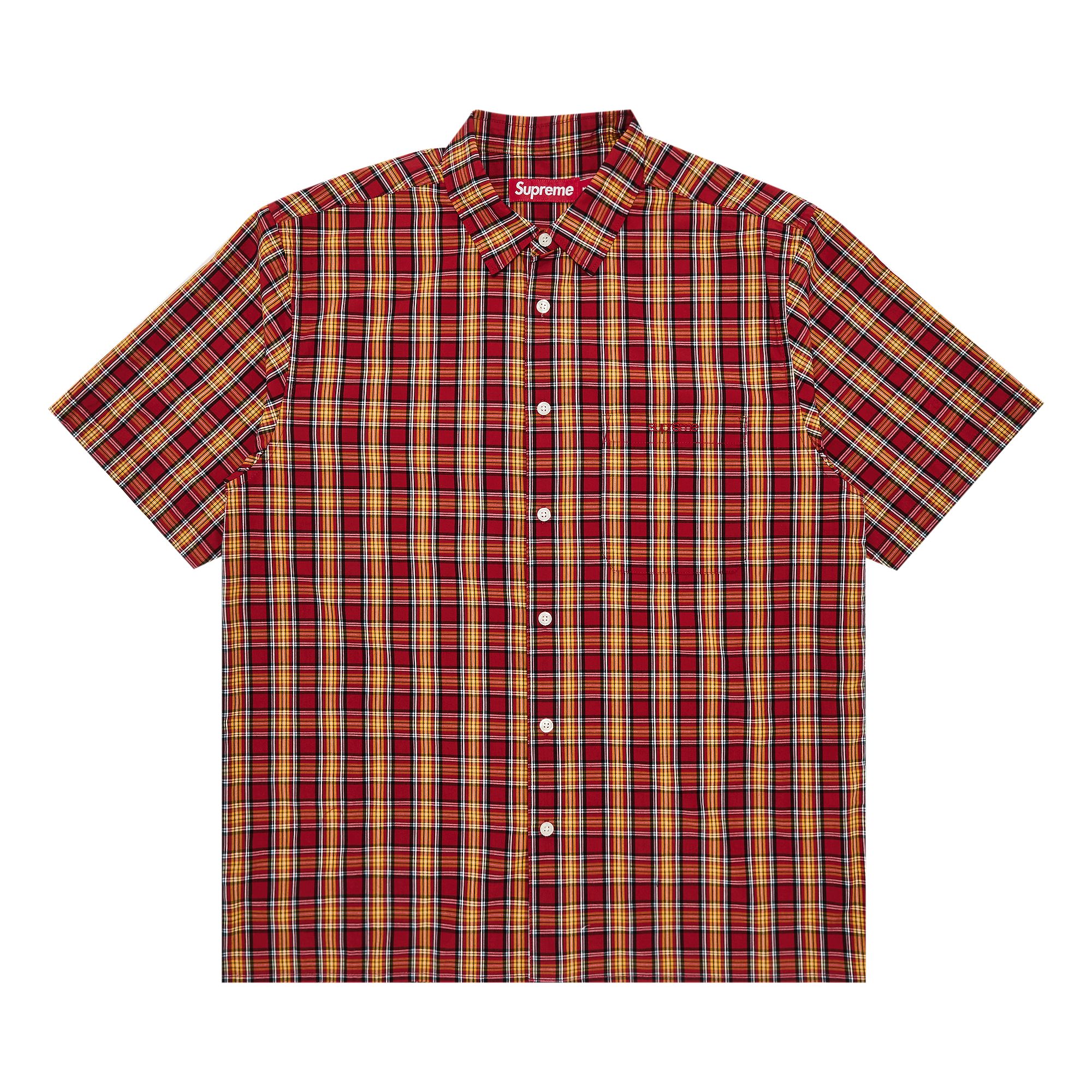 Pre-owned Supreme Mini Plaid Short-sleeve Shirt 'red' | Men's Size M