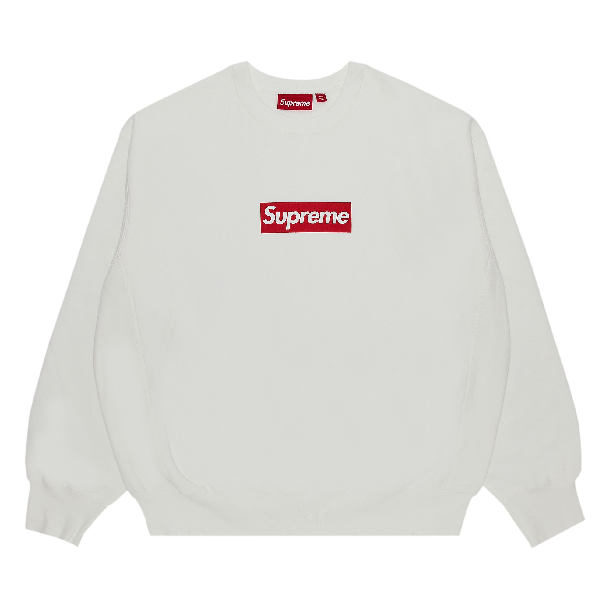 Pre-owned Supreme Washed Box Logo Crewneck 'white' | Men's Size M