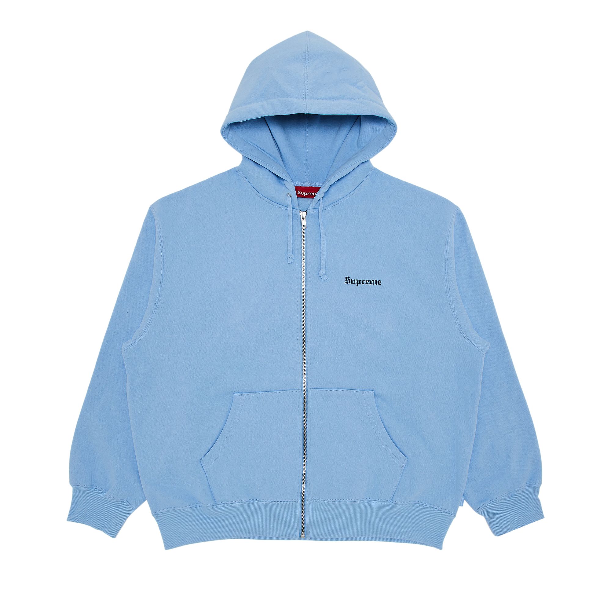 Pre-owned Supreme Crest Zip Up Hooded Sweatshirt 'light Blue' | Men's Size M