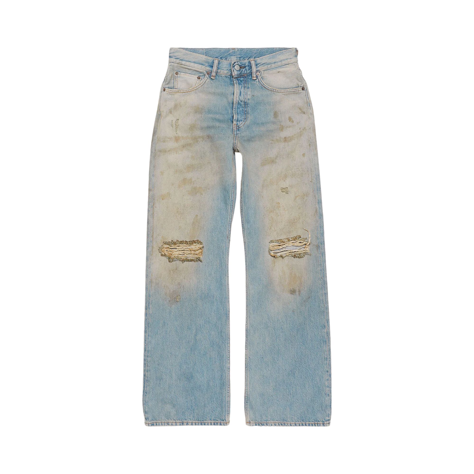 Pre-owned Acne Studios 2021m Loose Fit Jeans 'mid Blue' | Men's Size 34