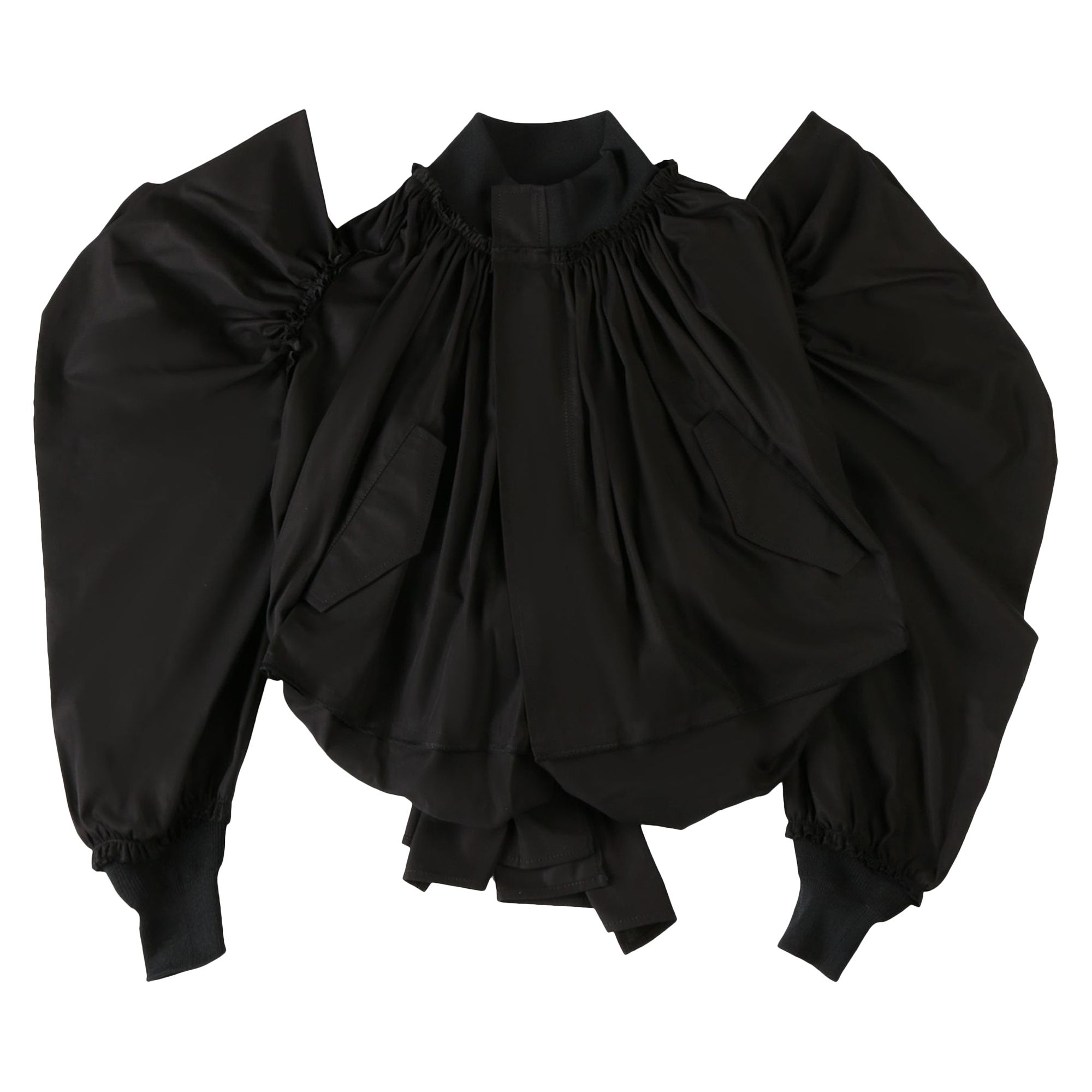 Pre-owned Tao Comme Des Garçons Draped Blouse 'black' | Women's Size S
