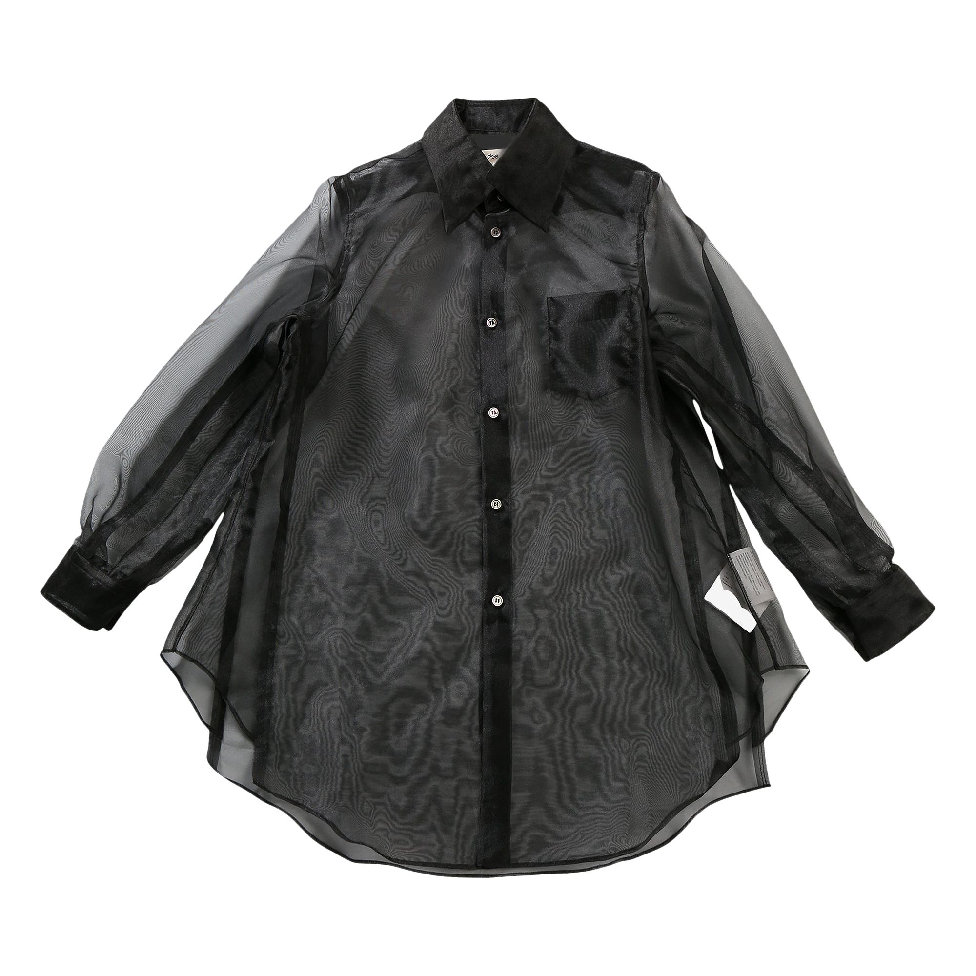 Pre-owned Comme Des Garçons Long Length Minimalistic Blouse 'black' | Women's Size S