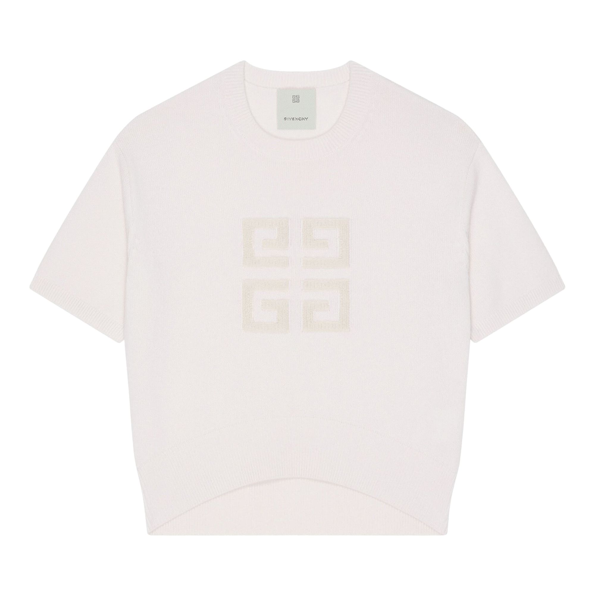 Pre-owned Givenchy Short-sleeve Crewneck Sweater 'white/beige' | Women's Size M